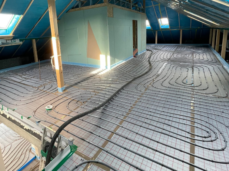 Fließestrich vorher Bild